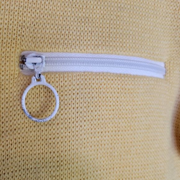 Vintage Tundra Pure Wool Yellow Zip-Up Sweater Made in Canada medium - Picture 6 of 12